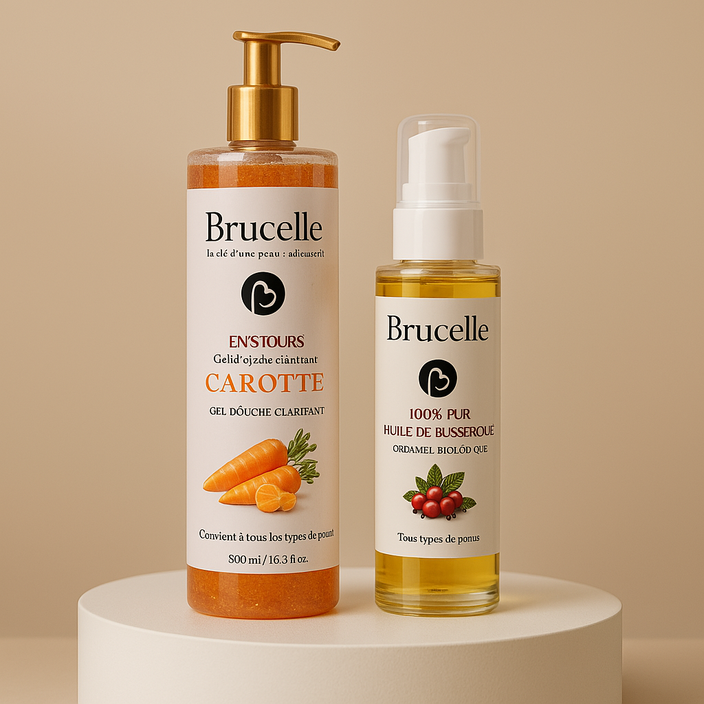 DUO ÉCLAT CORPS ( gel exfoliant et huile de busserole