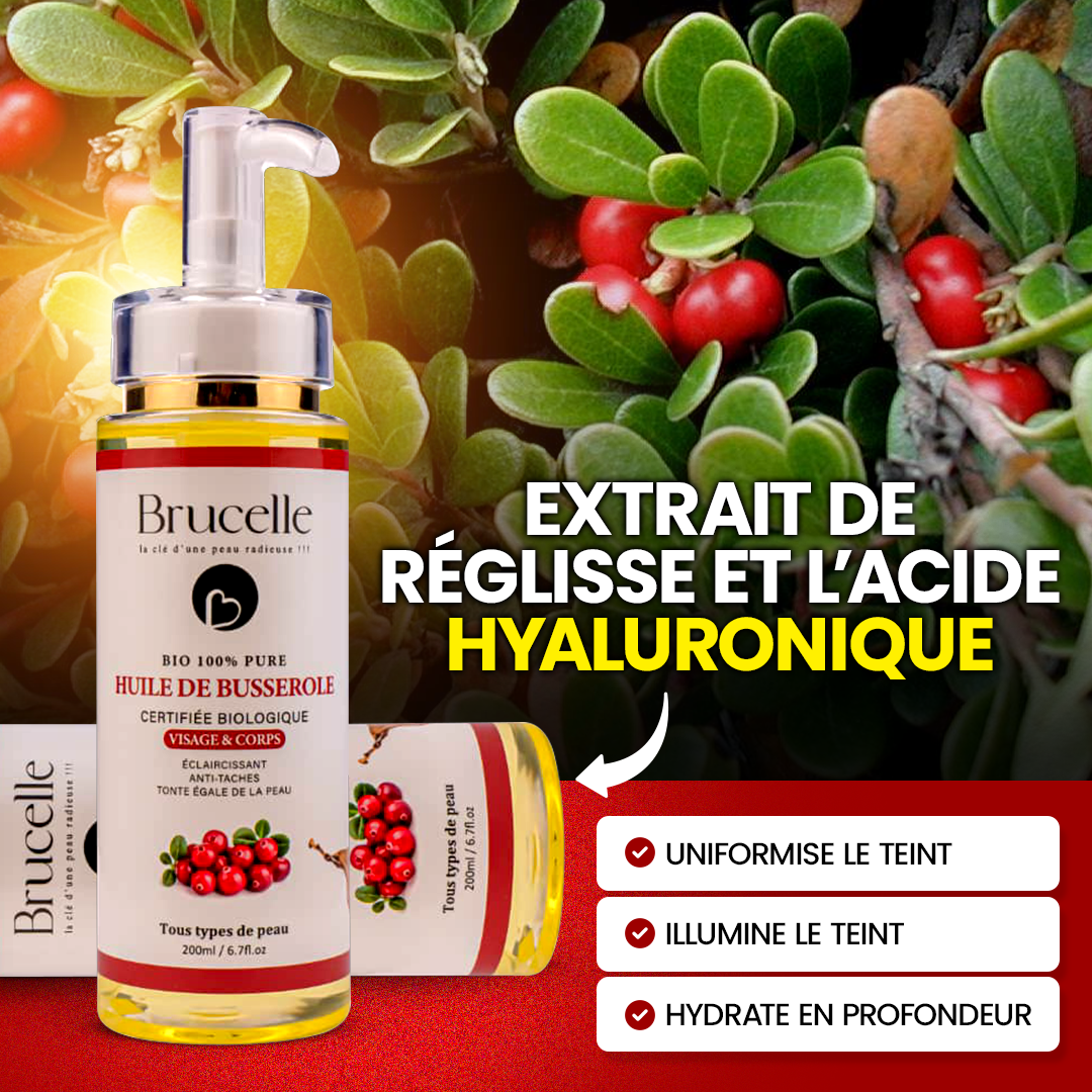 HUILE DE BUSSEROLE , SUPER ÉCLAIRCISSANTE ET UNIFIANTE