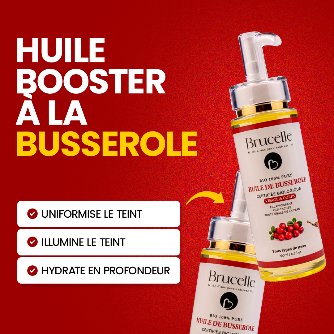 HUILE DE BUSSEROLE , SUPER ÉCLAIRCISSANTE ET UNIFIANTE
