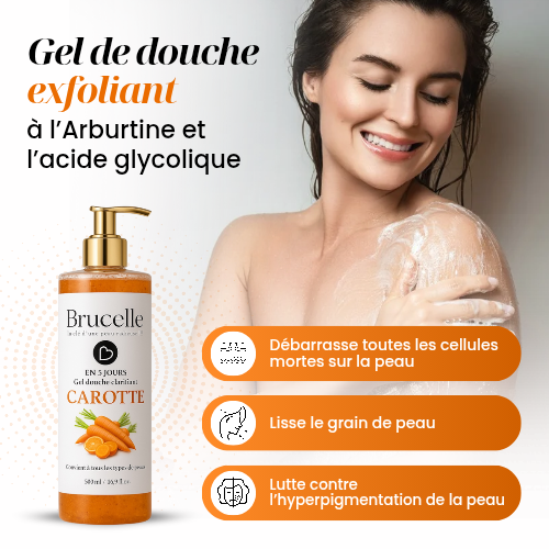 GEL DE DOUCHE EXFOLIANT et ÉCLAIRCISSANT